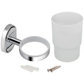 Склянка для зубних щіток Kroner KRM Elbe-ACG2906 з тримачем хром CV022861