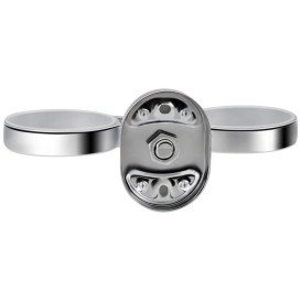 Склянка для зубних щіток Kroner KRM Elbe-ACG2908 подвійний з тримачем хром CV022868