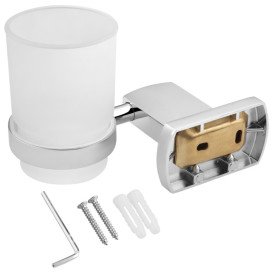 Склянка для зубних щіток Kroner KRP Graz-C95602 з тримачем хром CV024731