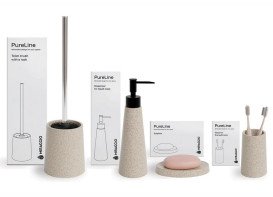 Стакан для зубных щеток Miraggio PurLine искусственный камень Mirastone песок 8814466