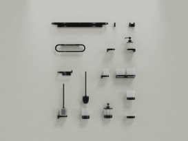 Стакан для зубных щеток Ravak Chrome II CR II 210 с держателем черный матовый X07P1377