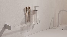 Стакан для зубных щеток Sonia Luce акриловое стекло белый 182732