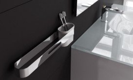 Стакан для зубных щеток Sonia S5 пластик белый 153077