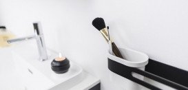 Стакан для зубных щеток Sonia S5 пластик белый 153077