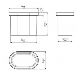 Склянка для зубних щіток Sonia S5 пластик білий 153077