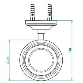 Склянка настінна для зубних щіток THG Savannah матове скло/золото/білий G52 D03 00536