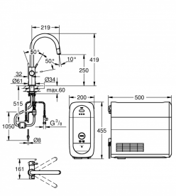 Стартовый комплект Grohe Blue Home 31541DC0