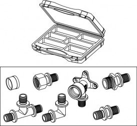 Стартовый набор быстрого монтажа труб Tece TECEflex с фитингами из латуни и PPSU 700003