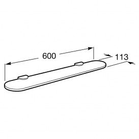 Стеклянная полочка для ванной Roca Hotels 2.0 60x11,3 см A816372001
