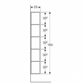 Стеллаж для ванной комнаты Geberit Citterio с зеркалом ДСП серо-коричневый дуб/меламин древесная структура 500.569.JJ.1