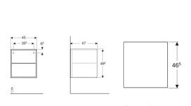 Стеллаж для ванной комнаты Geberit One 45х47 см ДСП серовато-бежевый 505.079.00.7