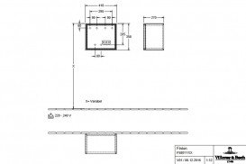 Стелаж для ванної Villeroy & Boch Finion 41,8х35,6х27 см з підсвічуванням МДФ глянсовий чорний лак/білий матовий лак F580MTPH