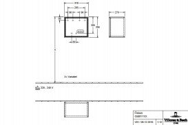 Стелаж для ванної Villeroy & Boch Finion 41,8х35,6х27 см з підсвічуванням МДФ глянсовий білий лак/пісок матовий лак G580HHGF