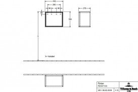 Стеллаж для ванной Villeroy & Boch Finion 41,8х35,6х27 см МДФ пион матовый лак FD10HBHB