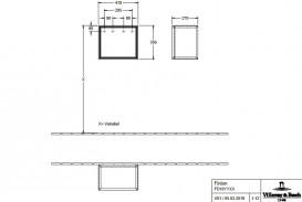 Стелаж для ванної Villeroy & Boch Finion 41,8х35,6х27 см МДФ глянсовий чорний лак/пісок матовий лак FD10HHPH