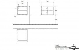 Стелаж для ванної кімнати Villeroy & Boch Legato 40х34х50 см ДСП білий матовий B72400MS