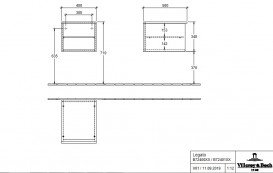 Стелаж для ванної Villeroy & Boch Legato 40х34х50 см правий МДФ/ДСП глянсовий сірий B72401FP