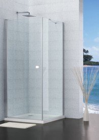 Стенка боковая для душевого уголка Roca Capital 80x195 см профиль алюминий хром прозрачное стекло AM4408012M