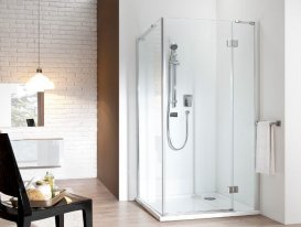 Стінка бічна для душового куточка Roca Metropolis 80x195 см профіль алюміній хром прозоре скло AMP3508012M