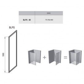 Стенка для душевой кабины Ravak Blix BLPS-100 профиль белый стекло grape 9BHA0100ZG