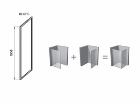 Стінка для душової кабіни Ravak Blix Slim BLSPS-80 профіль полірований алюміній скло transparent X9BM40C00Z1