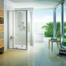 Стінка для душової кабіни Ravak Pivot PPS-90 профіль полірований алюміній скло transparent 90G70C00Z1