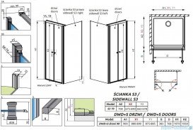 Стенка душевая боковая Radaway Eos S3 75 хром/прозрачное стекло 13799449-01
