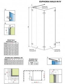 Стенка душевая фронтальная Radaway Euphoria Walk-in IV 140 хром прозрачное стекло 383146-01-01