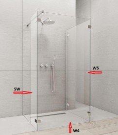 Стенка душевая фронтальная Radaway Euphoria Walk-in IV W4 100 хром прозрачное стекло 383142-01-01