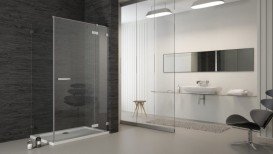 Стенка душевая фронтальная Radaway Euphoria KDJ Front Wall 343 правая хром прозрачное стекло 383240-01R