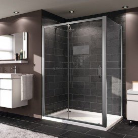 Стенка душевая Huppe X1 75х190 см профиль серебро/прозрачное стекло Anti Plaque 140502.069.322