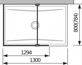 Стінка душова Jika Cubito Pure L-образна сріблястий профіль прозоре скло H2694230026681