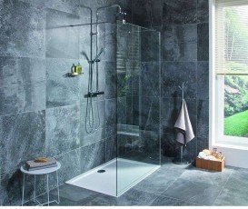 Стінка душова Jika Cubito Pure Perla Glass 140 см прозоре скло H2674220026681