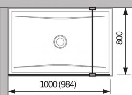 Стенка душевая Jika Cubito Pure Perla Glass 100 см серебристый профиль прозрачное стекло H2694280026681