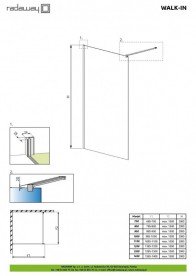 Стінка душова Radaway Classic Walk-In 100 профіль хром прозоре скло 390100-01-01