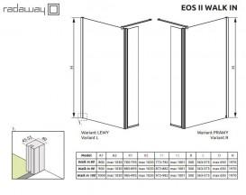 Стенка душевая Radaway Eos II Walk-in 80 левая профиль хром прозрачное стекло 3799500-01L