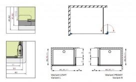 Стенка душевая Radaway Eos II Walk-in 100 правая профиль хром прозрачное стекло 3799502-01R