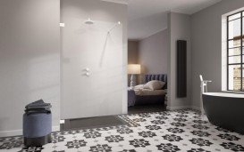 Стінка душова Radaway Essenza Pro White Walk-in 75 см білий/прозоре скло 10103075-04-01