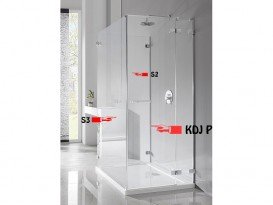 Стінка душова Radaway Euphoria S3 100 хром прозоре скло 383036-01