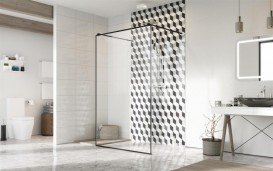 Стенка душевая Radaway Modo New Black I Frame 130 чёрный/прозрачное стекло 388134-54-58