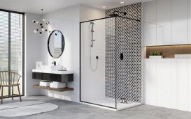 Стенка душевая Radaway Modo X II Black Frame Walk-in 125 см черный/стекло Frame 389325-54-56