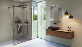 Стінка душова Riho Lucid GD400 100 см чорний/прозоре скло GD410B000