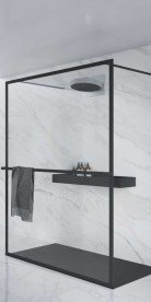 Стінка душова Riho Lucid GD401 100 см чорний/прозоре скло GD310B000