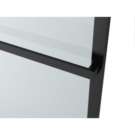 Стінка душова Volle Malla Negra Walk-In 100 см чорний матовий/прозоре скло 18-08-100black set