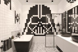 Стінка душова Volle Malla Negra Walk-In 110 см чорний матовий/прозоре скло 18-08-110black set