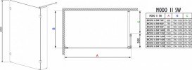 Стенки душевые Radaway Walk-in Modo II SW хром прозрачное стекло 362000-01-01N