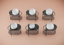 Столешница для консоли ArtCeram Flair 3.0 керамика nero marquinia TFA009 90