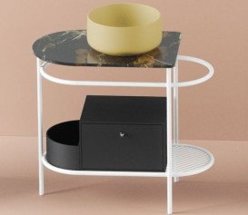 Стільниця для консолі ArtCeram Flair 3.0 кераміка black/gold TFA009 91