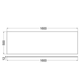 Столешница для подвесной тумбы Kludi Icos 160х50 см МДФ серо-бежевый матовый 50T160O2