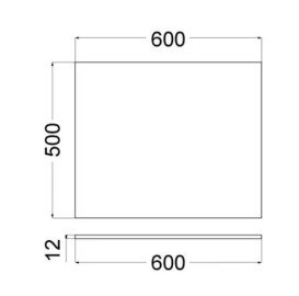 Стільниця для підвісної тумби Kludi Icos 60х50 см МДФ морський матовий 50T60O3
